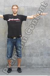 Whole Body Man T poses White Casual Slim